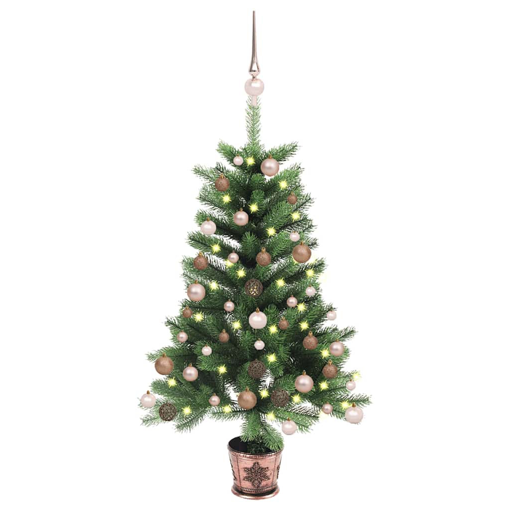 FROSTYN Artificial Pre-lit Christmas Tree with Ball Set 65 cm Green