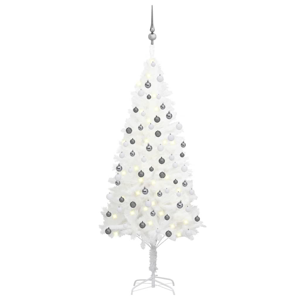 Fluer 150cm White Pre-lit Tree Ball Set