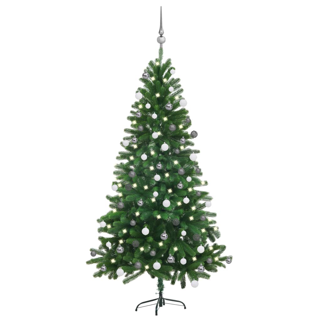 Fluer Green Pre-lit Tree Ball Set 150cm