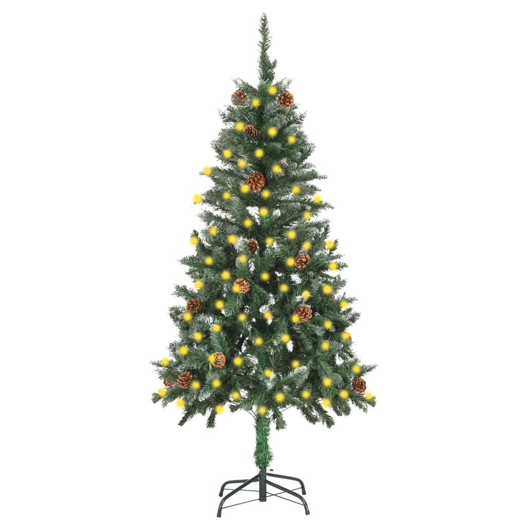 Nevis Artificial Prelit Christmas Tree Pine Cones 150cm