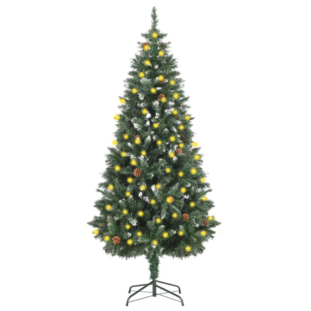 Nevis Artificial Prelit Christmas Tree Pine Cones 180cm