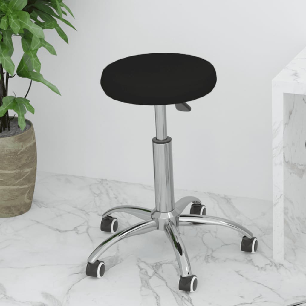 Office Swivel Chair Black Faux Leather