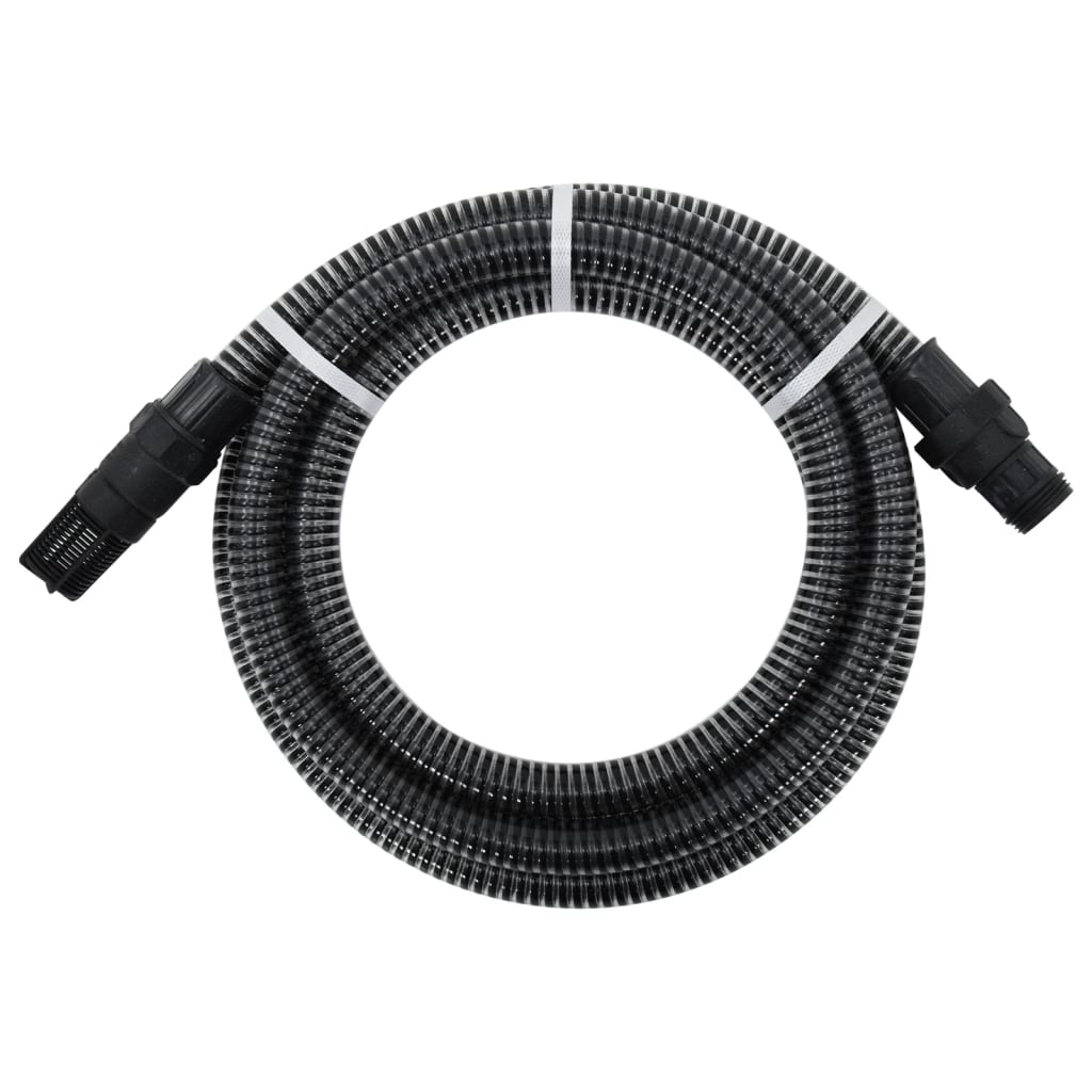 Suction Hose with PVC Connectors Black 1" 4 m PVC