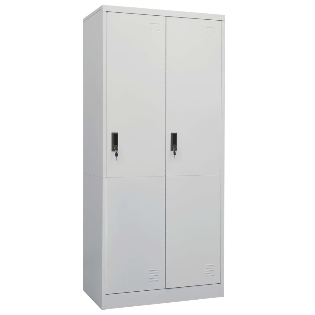 VALERIE 2 Door Wardrobe Light Grey - 80cm