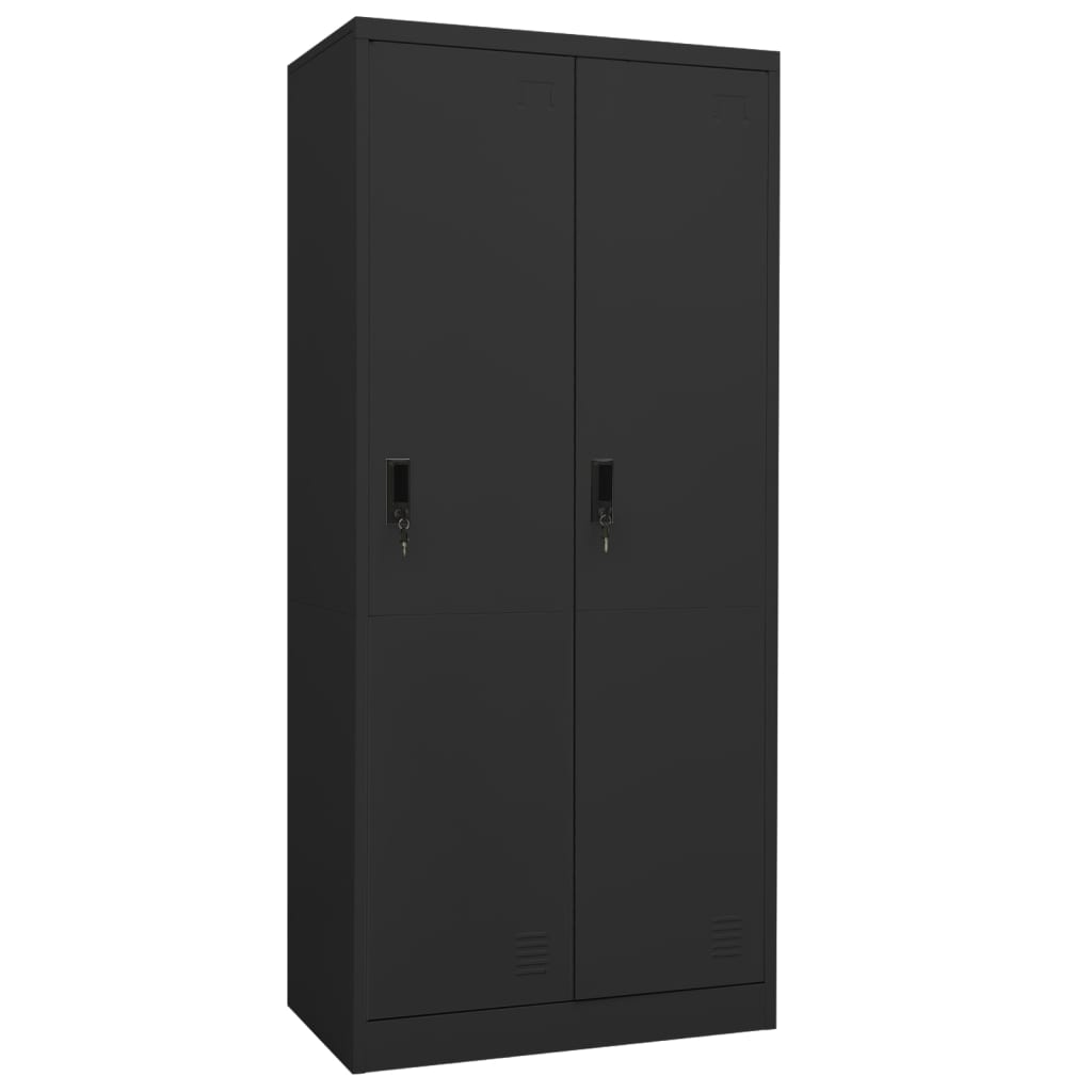 VALERIE 2 Door Wardrobe Anthracite - 80cm