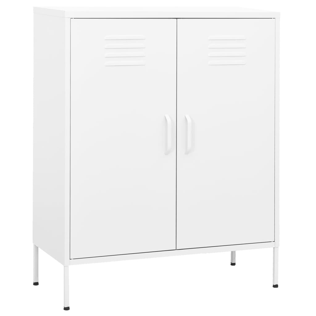 Storage Cabinet White 80x35x101.5 cm Steel