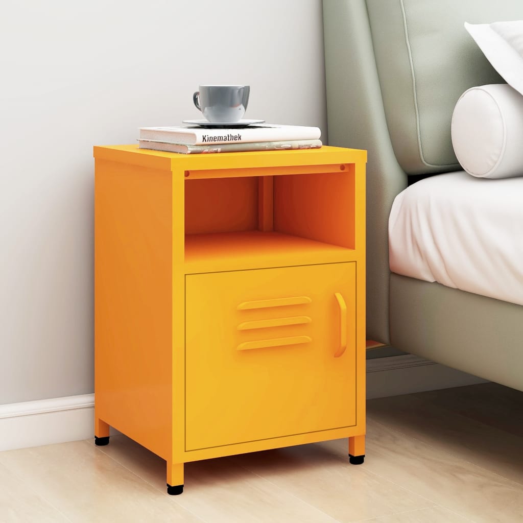 Bedside Table - MAYER Bea Nightstand Mustard yellow 35cm