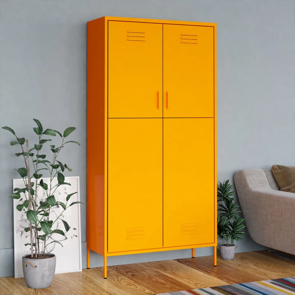 ASPEN 2 Door Wardrobe Mustard yellow - 90cm
