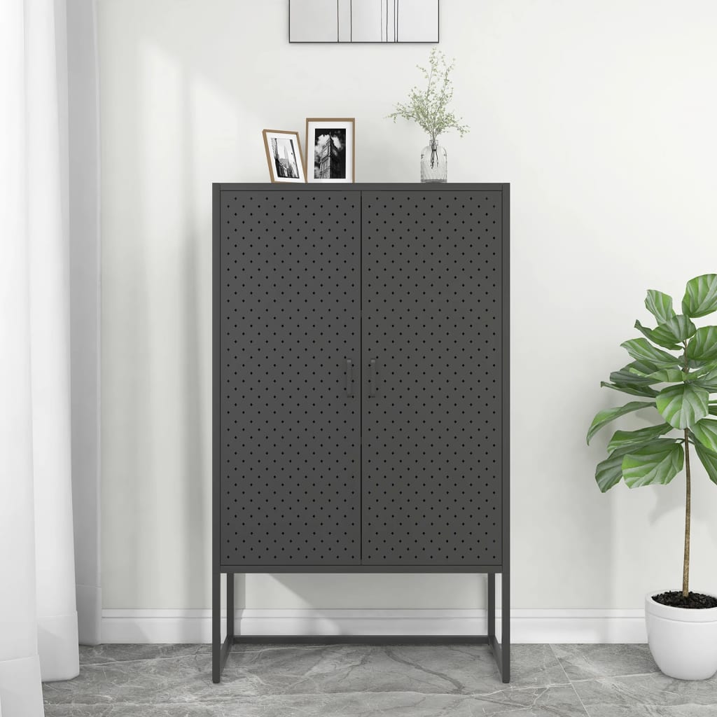 Highboard Anthracite 80x35x135 cm Steel