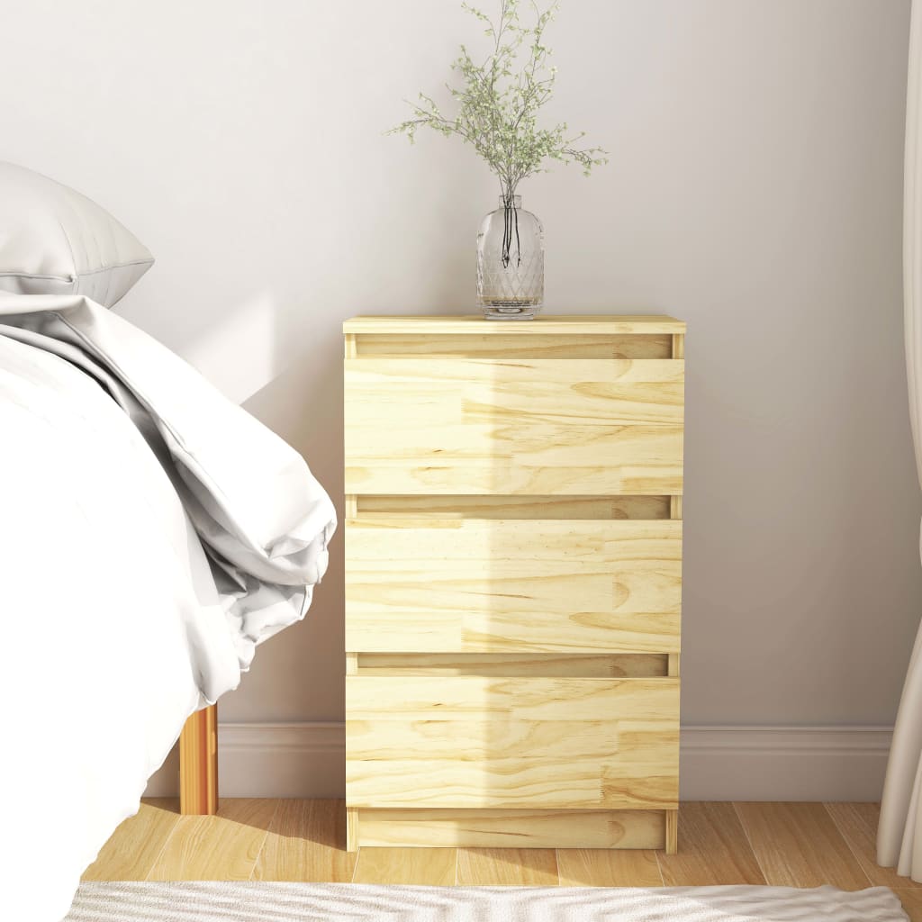 Bedside Table - IMPERIA Nightstand Natural 40cm