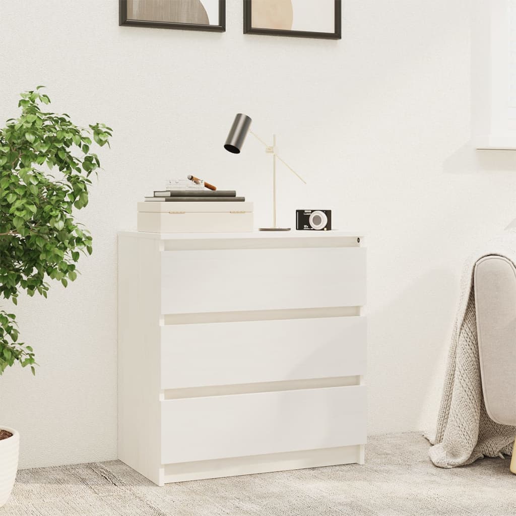 Bedside Table - ANCHORAGE Nightstand White 60cm