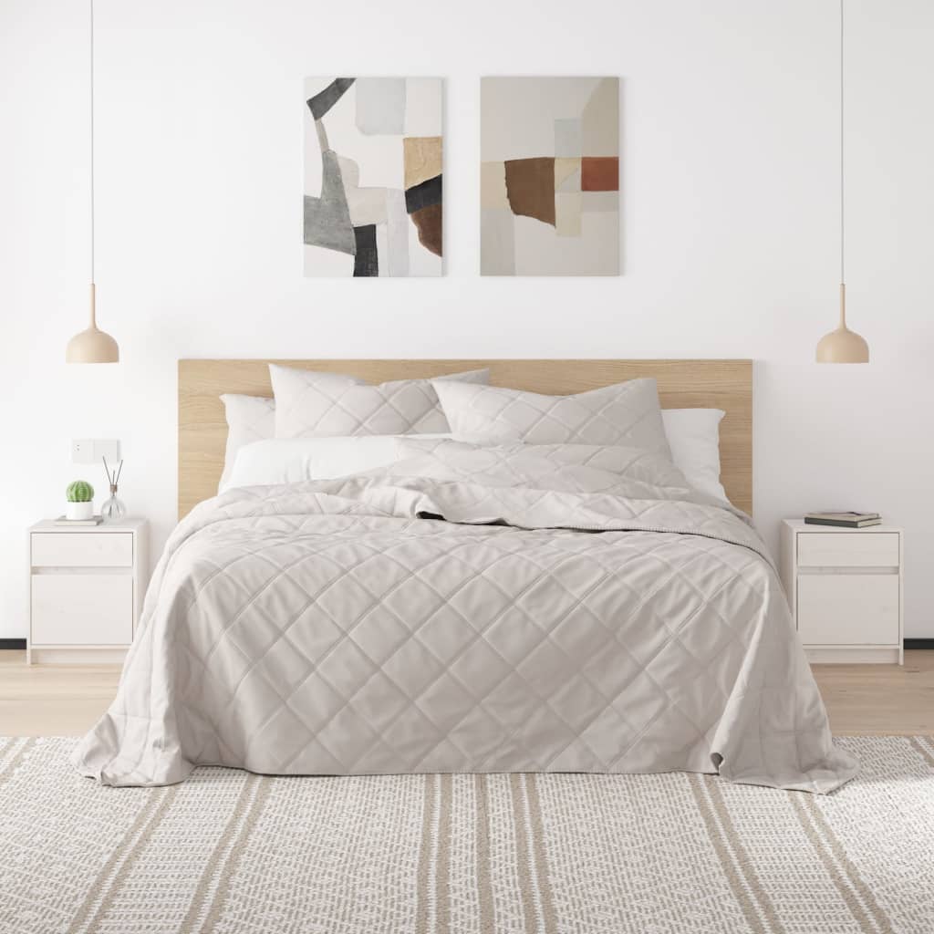 Bedside Table - SHEFFIELD Nightstand White 40cm