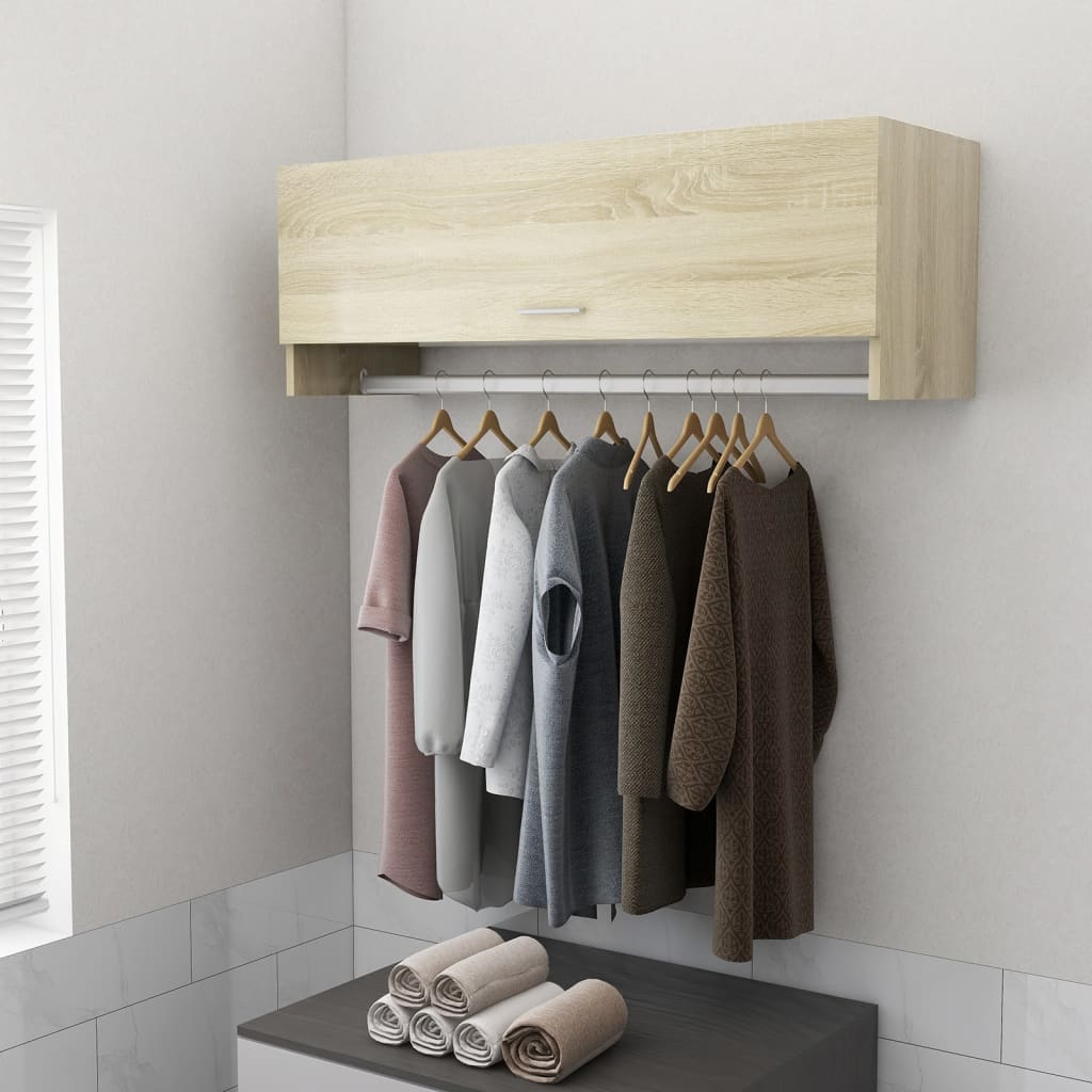 Wardrobe Sonoma Oak 100x32.5x35cm Engineered Wood