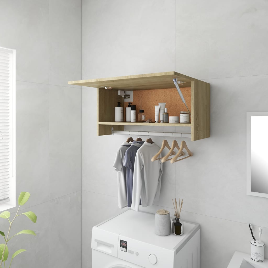 Wardrobe - GENTOFTE 2 Door Wardrobe Sonoma Oak 70cm