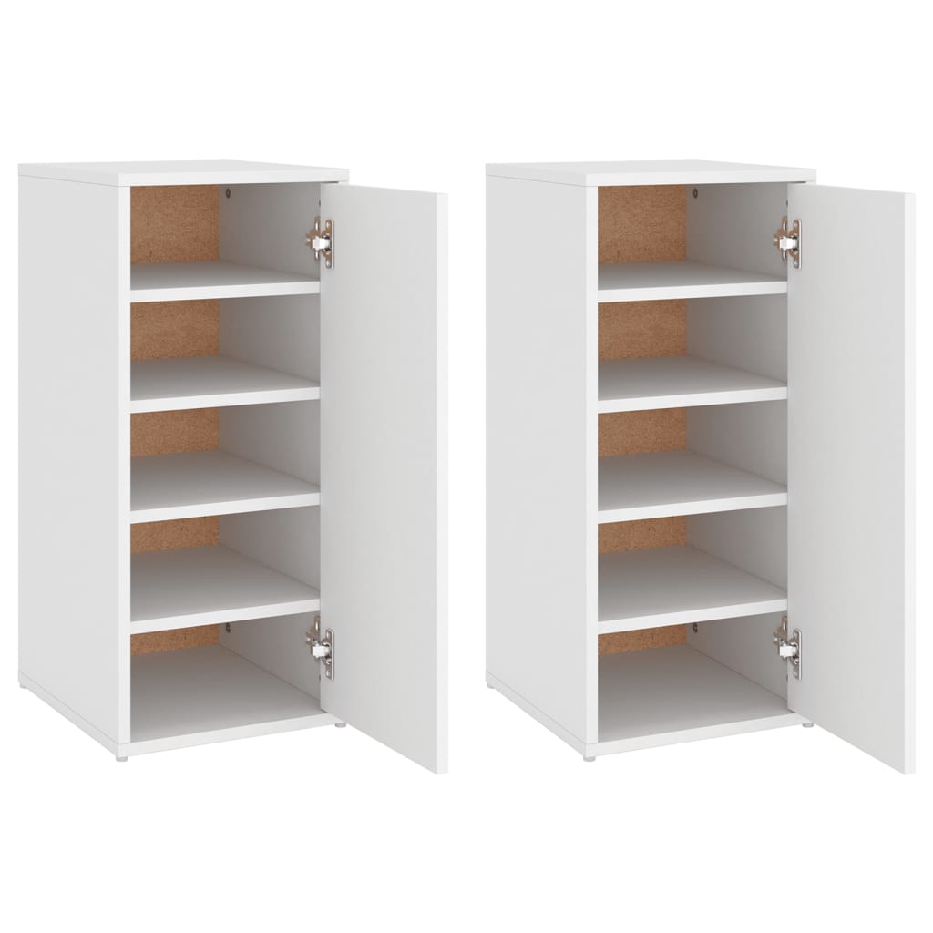 Shoe Cabinets 2 pcs White 32x35x70 cm Engineered Wood