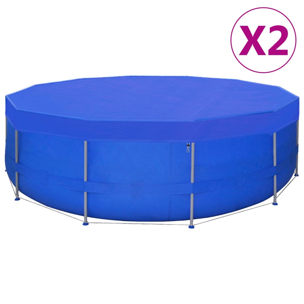 Pool Covers 2 pcs PE Round 540 cm 90 g/m2