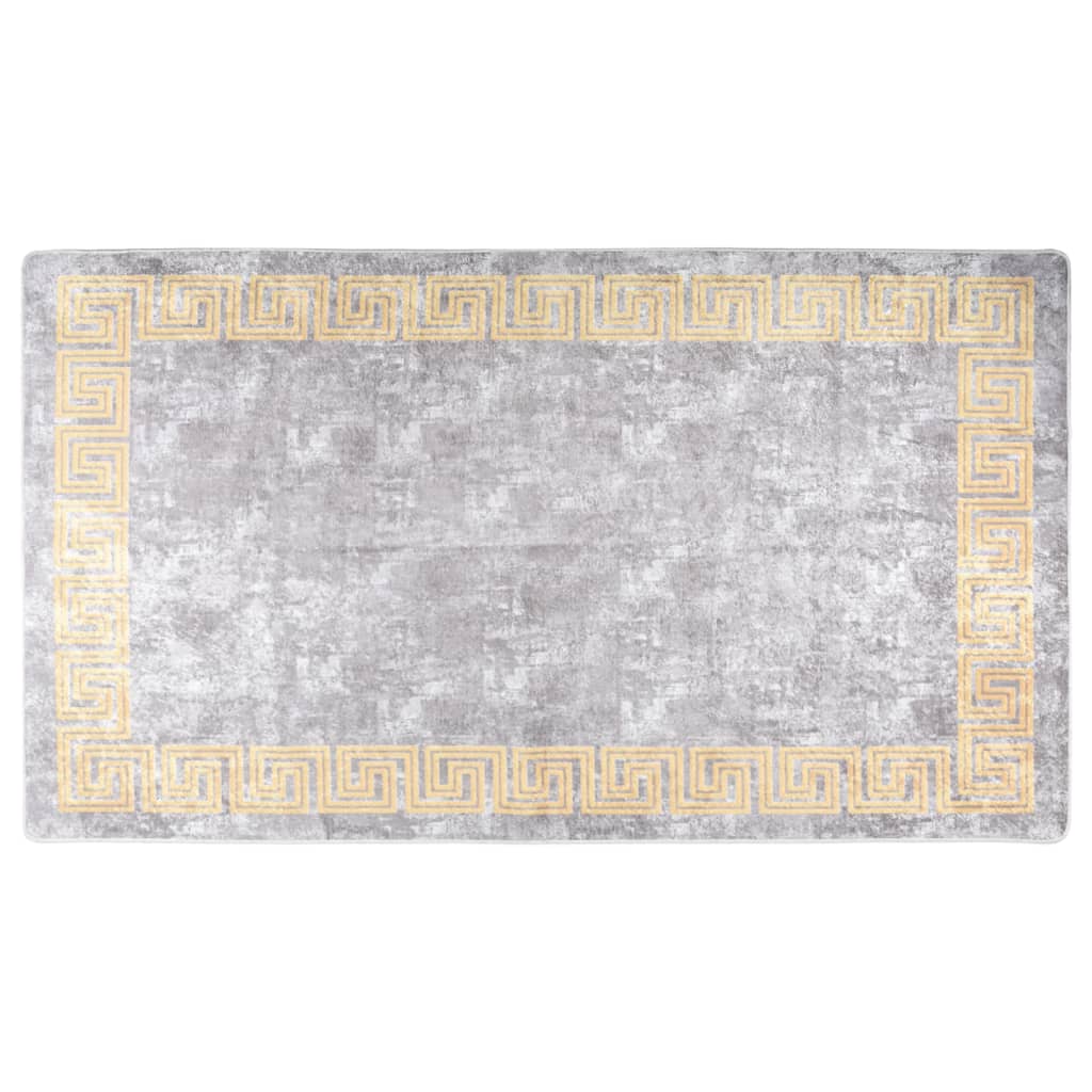 Rug Washable 190x300cm Grey Anti Slip