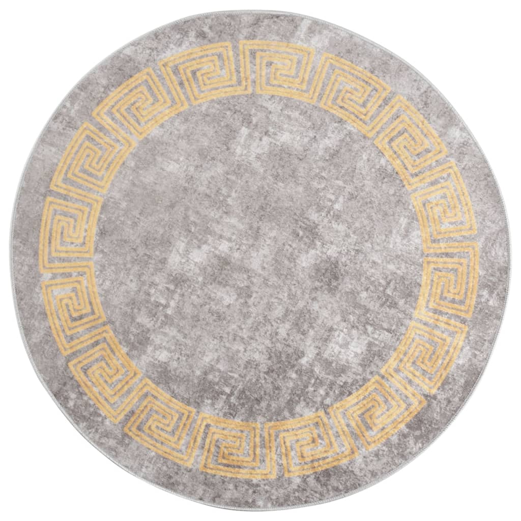Rug Washable 120 cm Grey Anti Slip