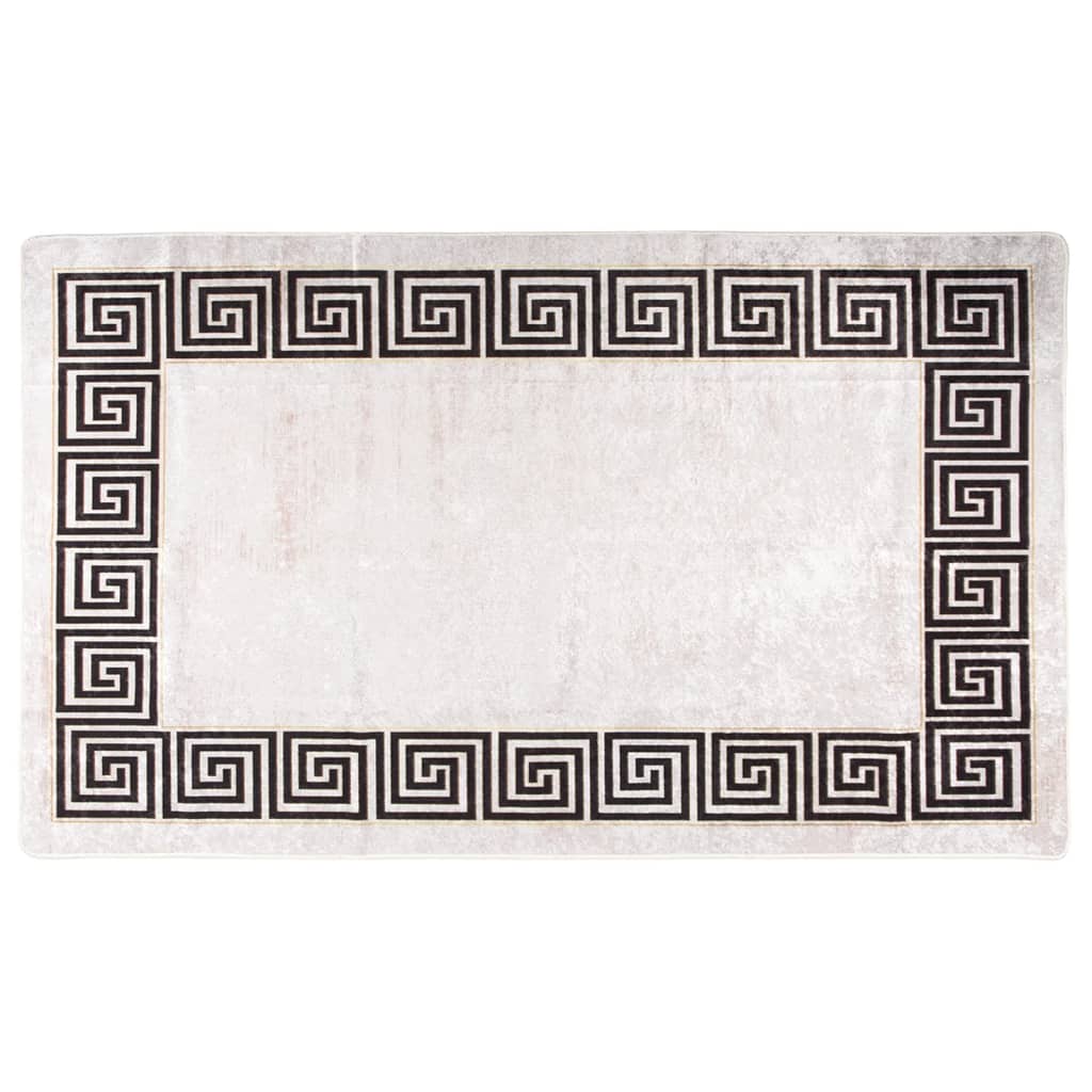 Rug Washable 120x180 cm Light Beige Anti Slip