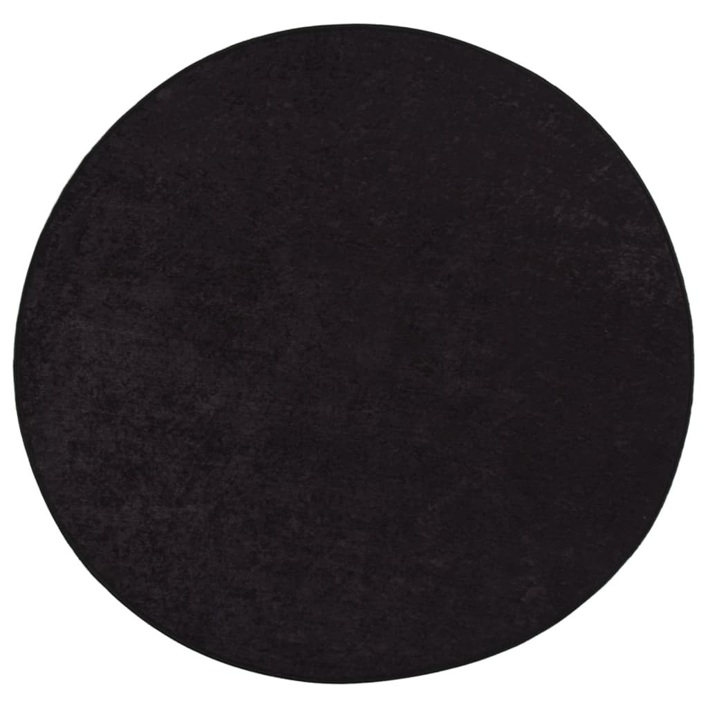 Rug Washable Ï†120 cm Anthracite Anti Slip