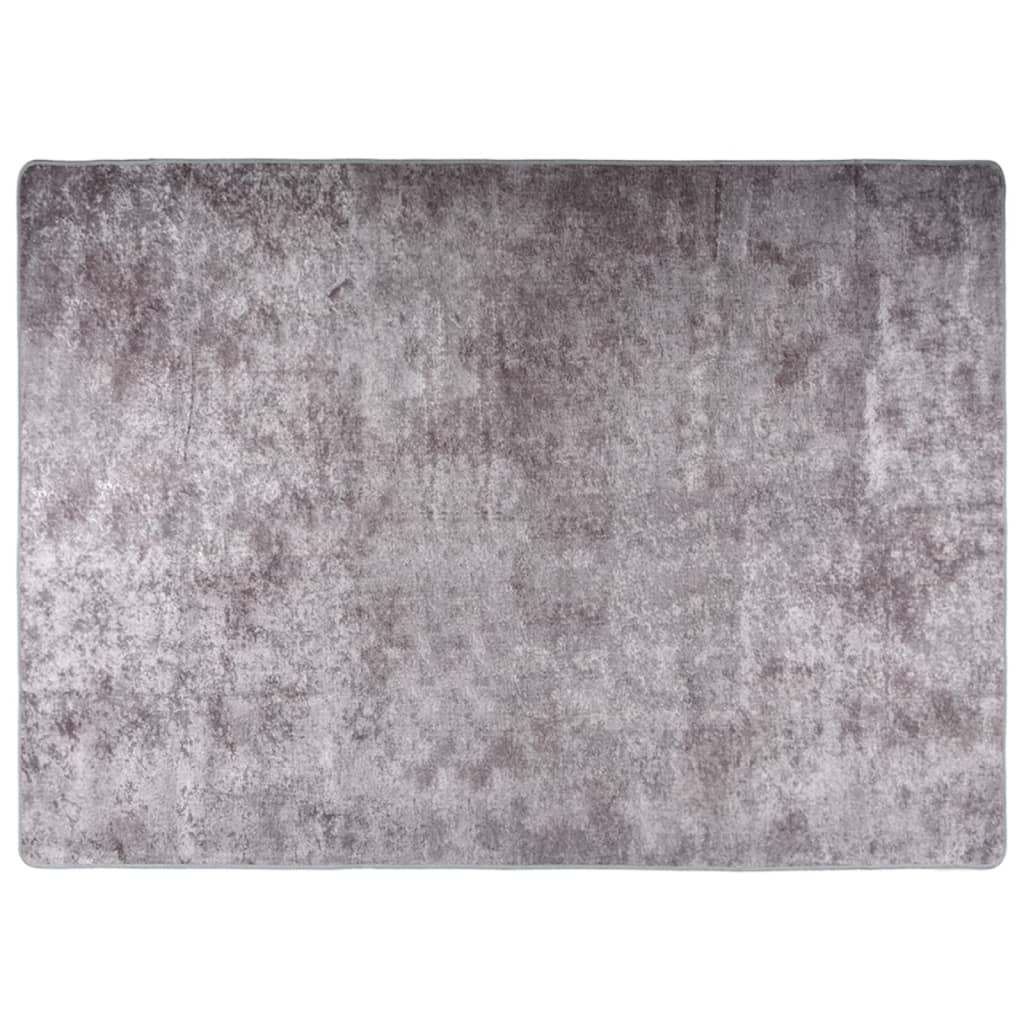 Rug Washable 120x180 cm Grey Anti Slip