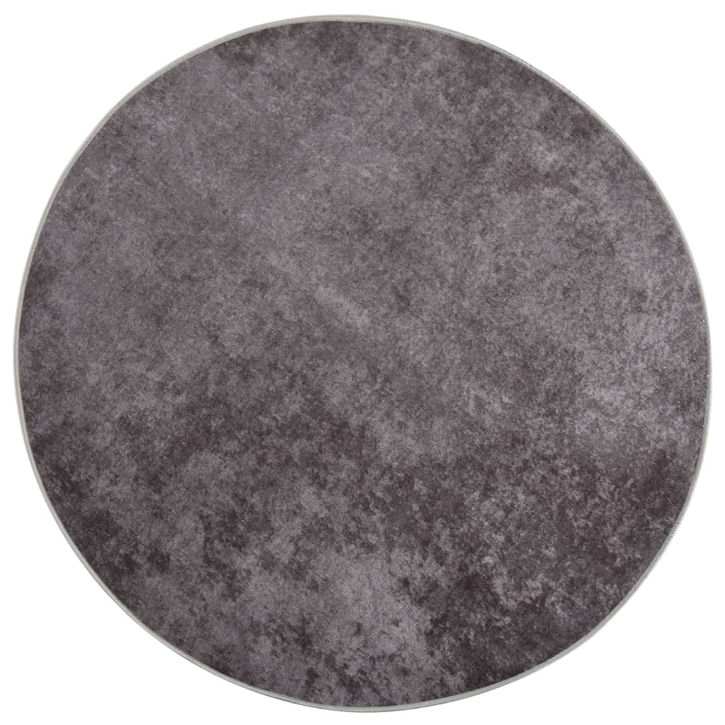 Rug Washable 120 cm Grey Anti Slip - 337963