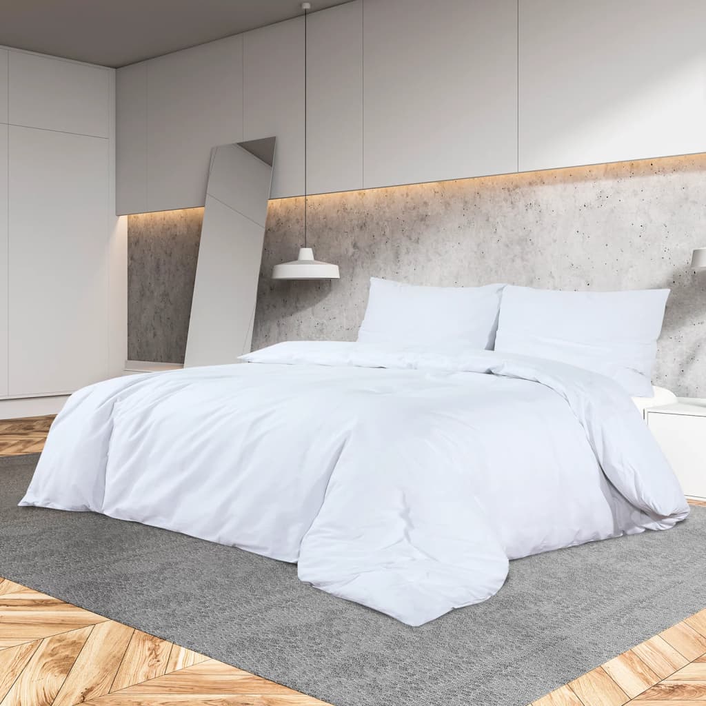 Duvet Cover Set White 135x200 cm Cotton