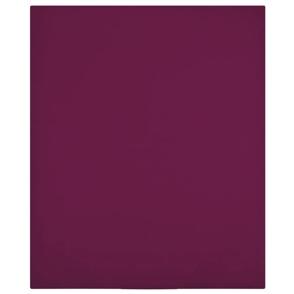 Jersey Fitted Sheet Bordeaux 90x200 cm Cotton