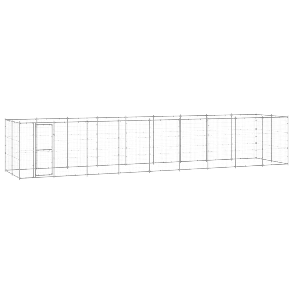 Outdoor Dog Kennel Galvanised Steel 21.78 m2