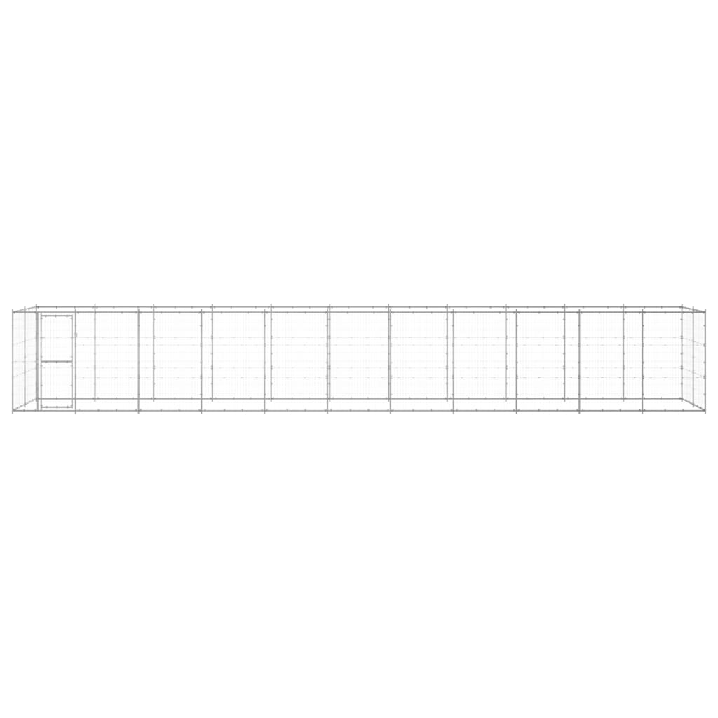 Outdoor Dog Kennel Galvanised Steel 26.62 m2
