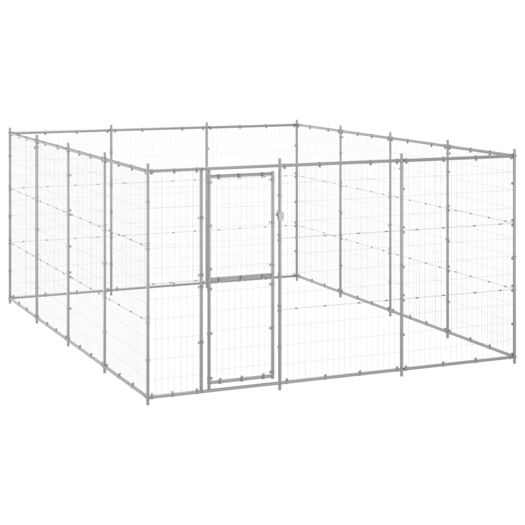 Outdoor Dog Kennel Galvanised Steel 14.52 m2