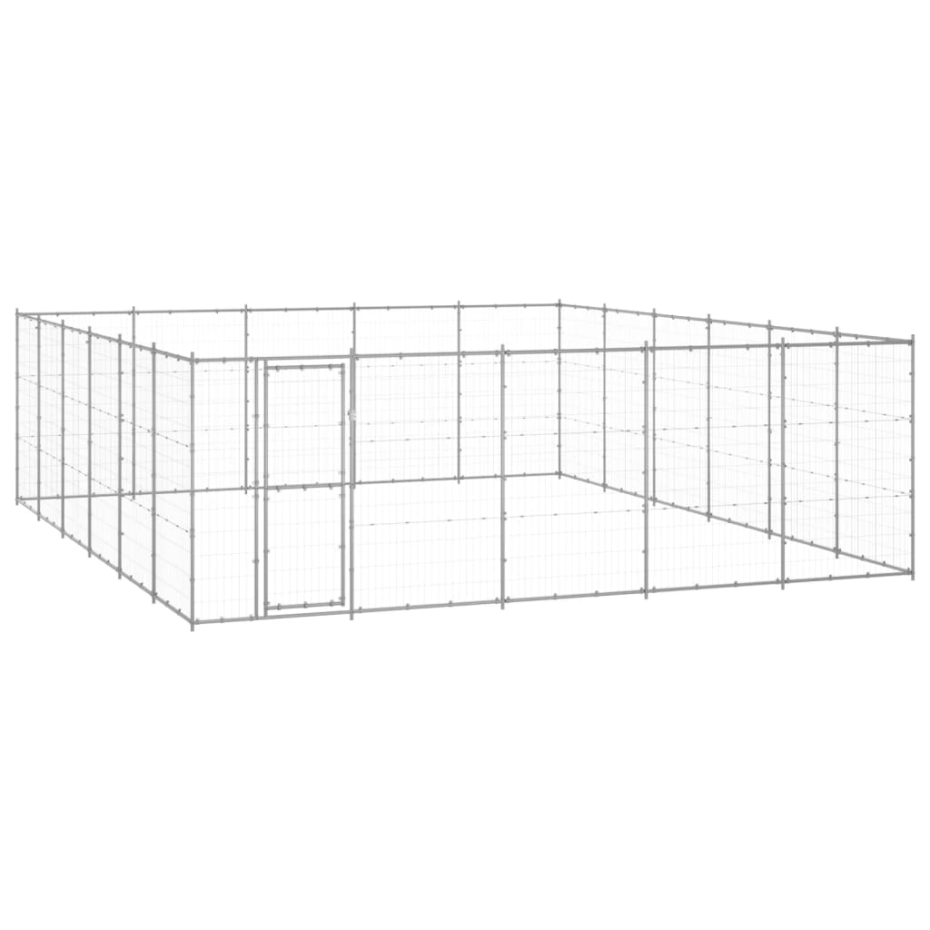 Outdoor Dog Kennel Galvanised Steel 36.3 m2