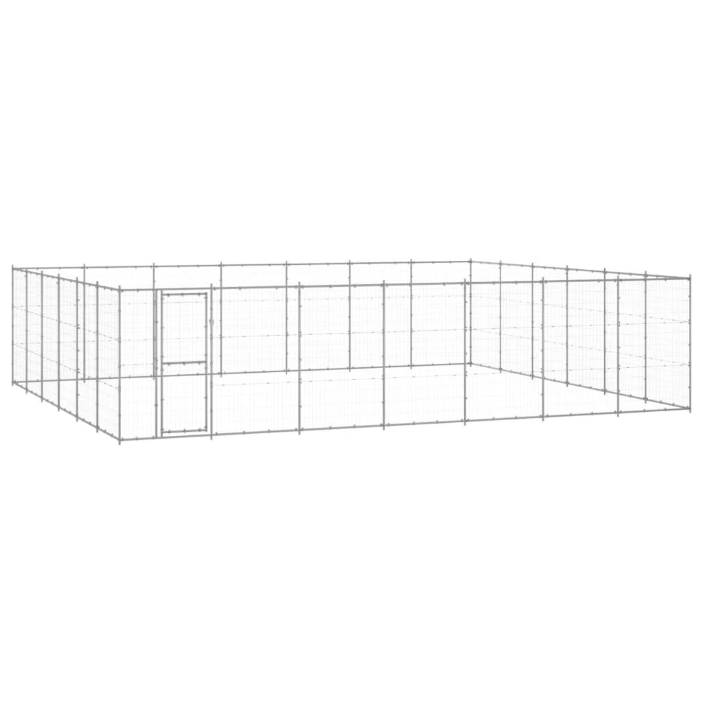 Outdoor Dog Kennel Galvanised Steel 50.82 m2