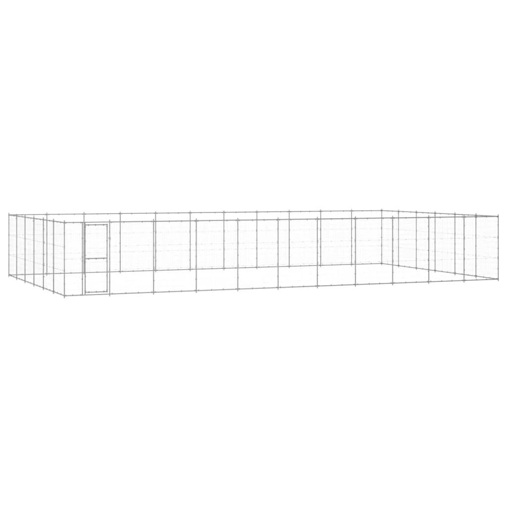 Outdoor Dog Kennel Galvanised Steel 79.86 m2