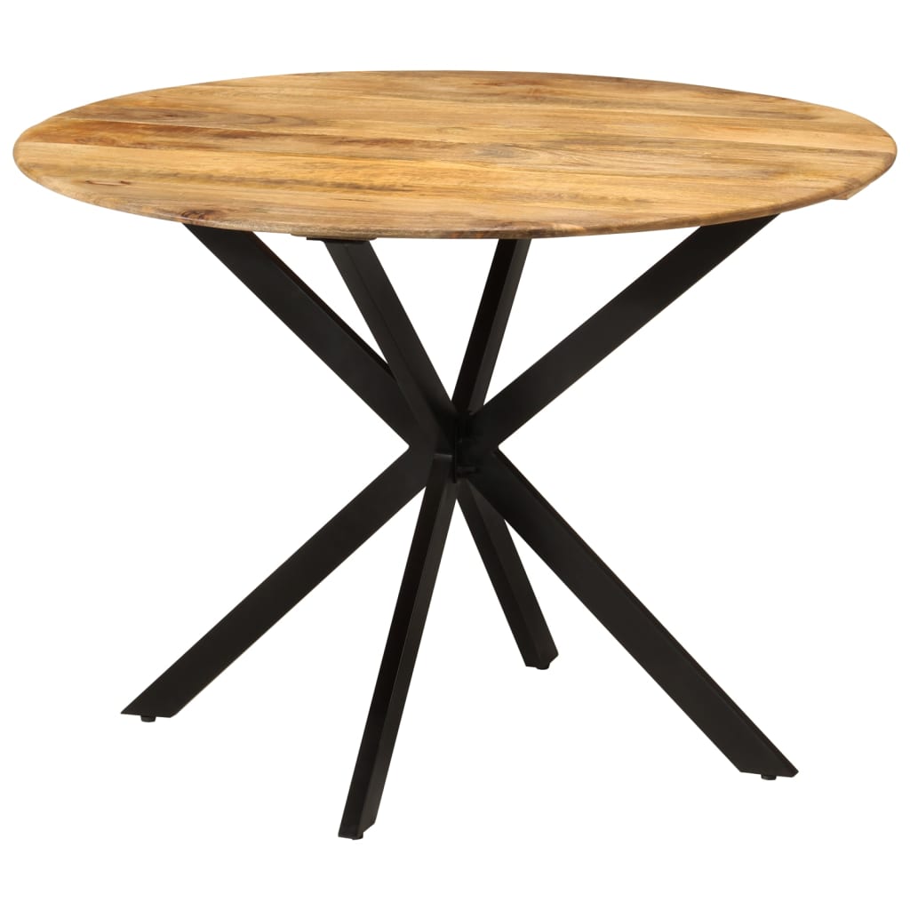 Dining Table Ã ̃110x78 cm Solid Wood Mango and Steel