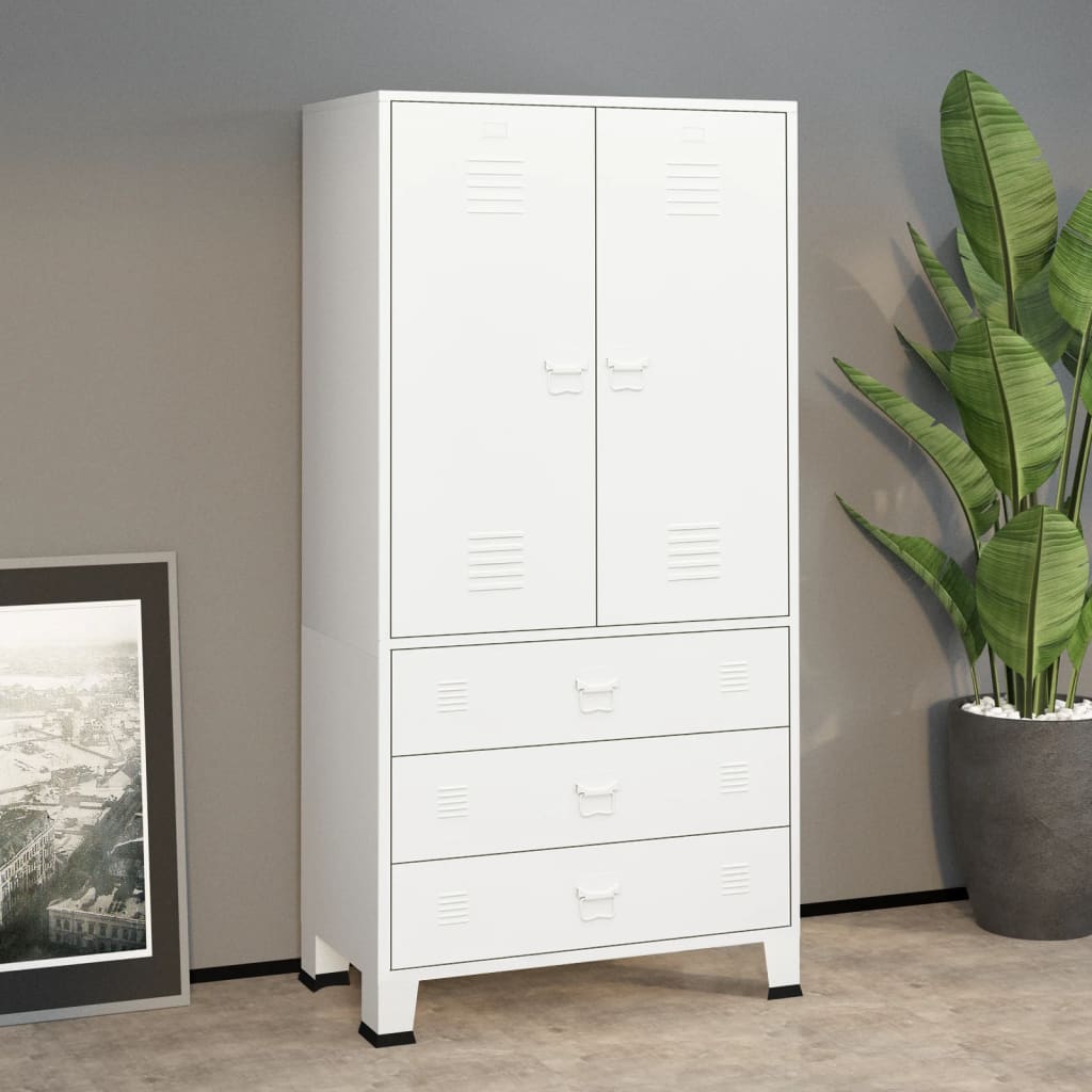 ALICE 2 Door Wardrobe White - 90cm