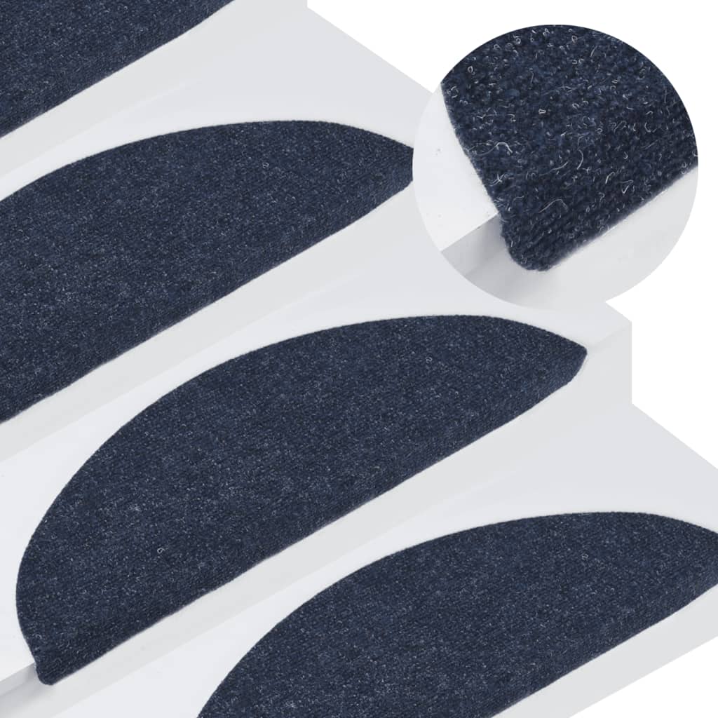 Stair Mats Self-adhesive 15 pcs 56x17x3 cm Blue