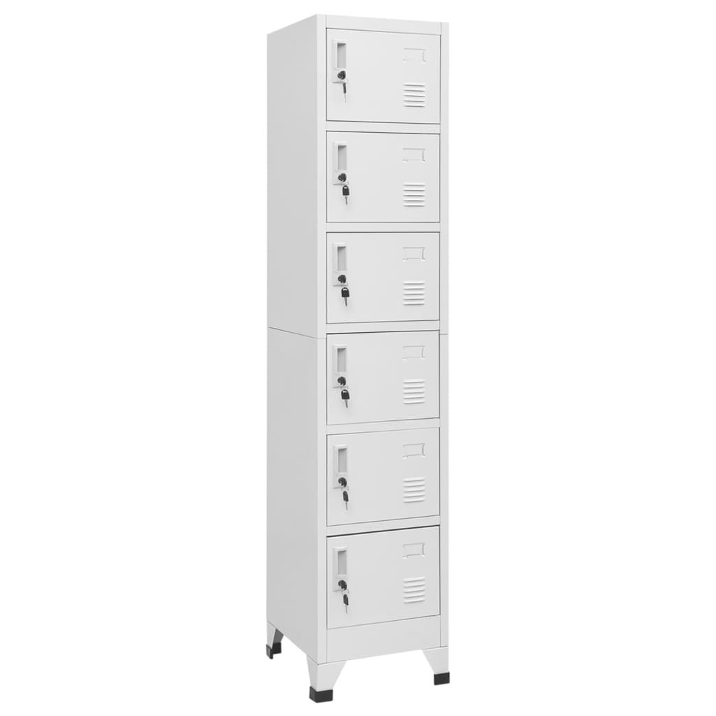 Locker Cabinet Light Grey 38x40x180 cm Steel