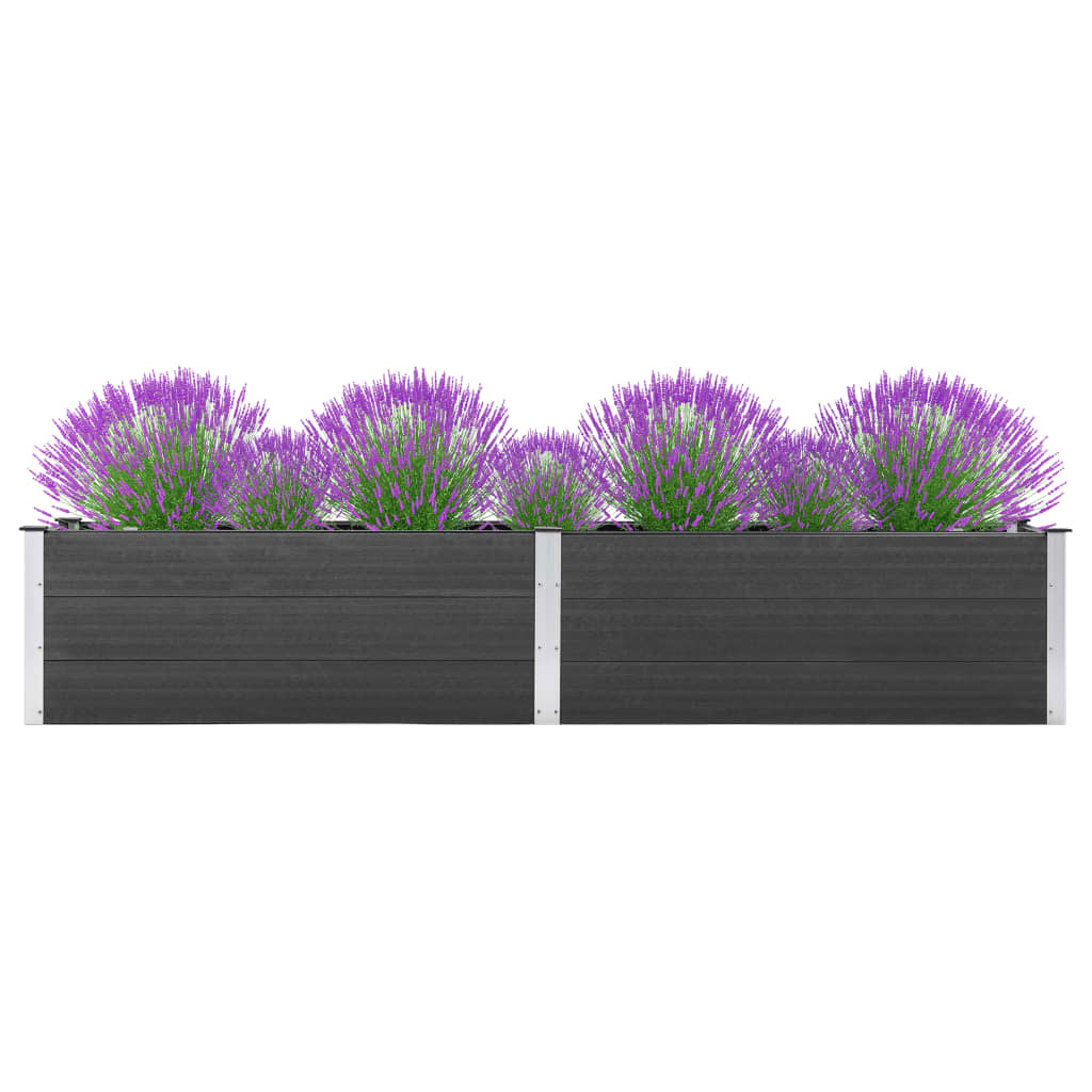 Garden Raised Bed 200x50x54 cm WPC Grey
