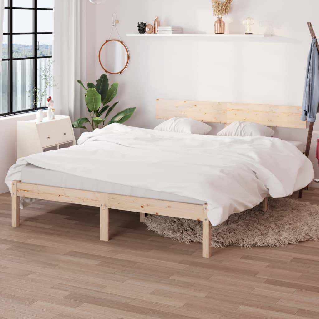 Bed Frame Solid Wood 120x190 cm Small Double