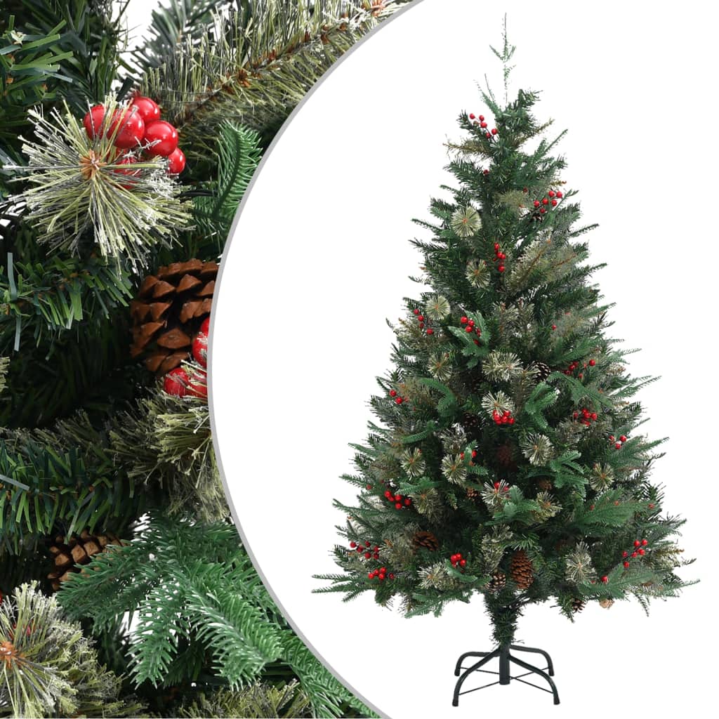 Faune Christmas Tree with Pine Cones Green 150cm PVC and PE