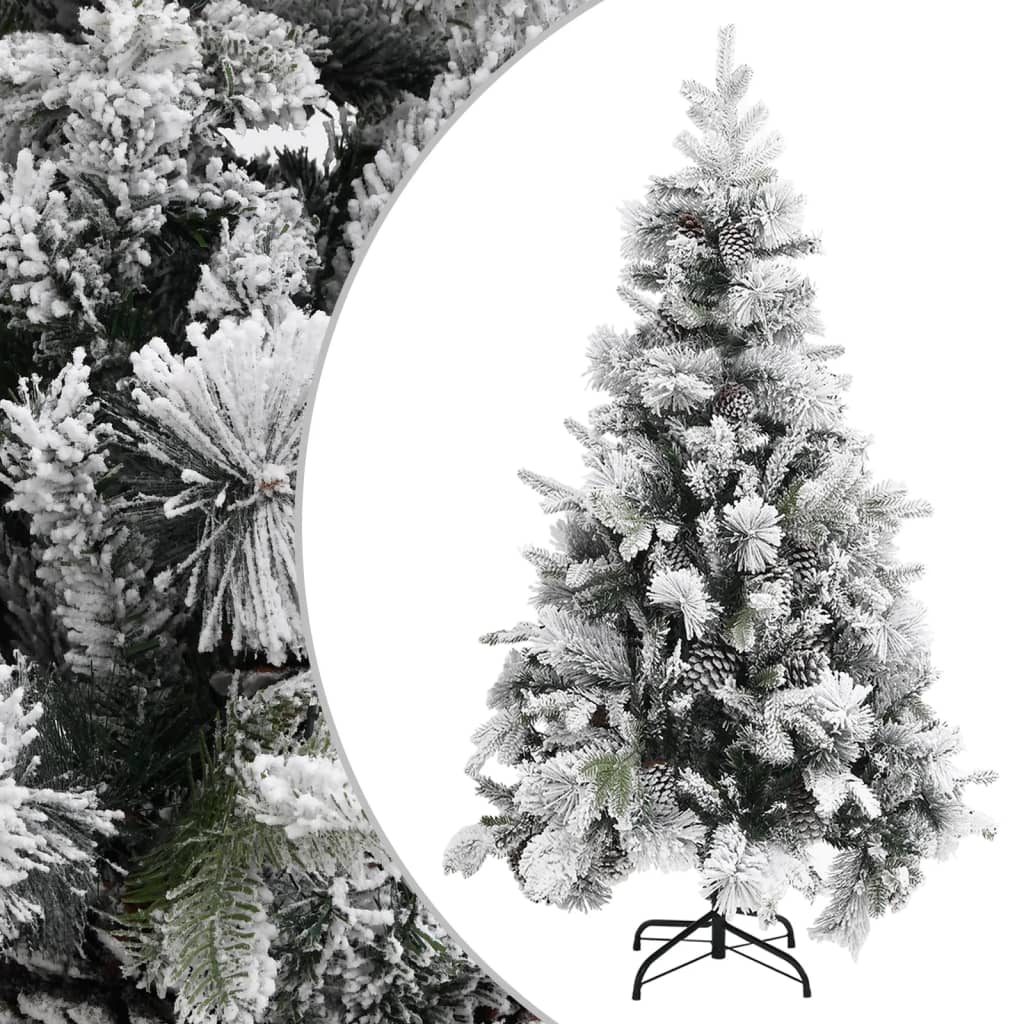 Faune Christmas Tree with Flocked Snow and Cones 195cm PVC and PE