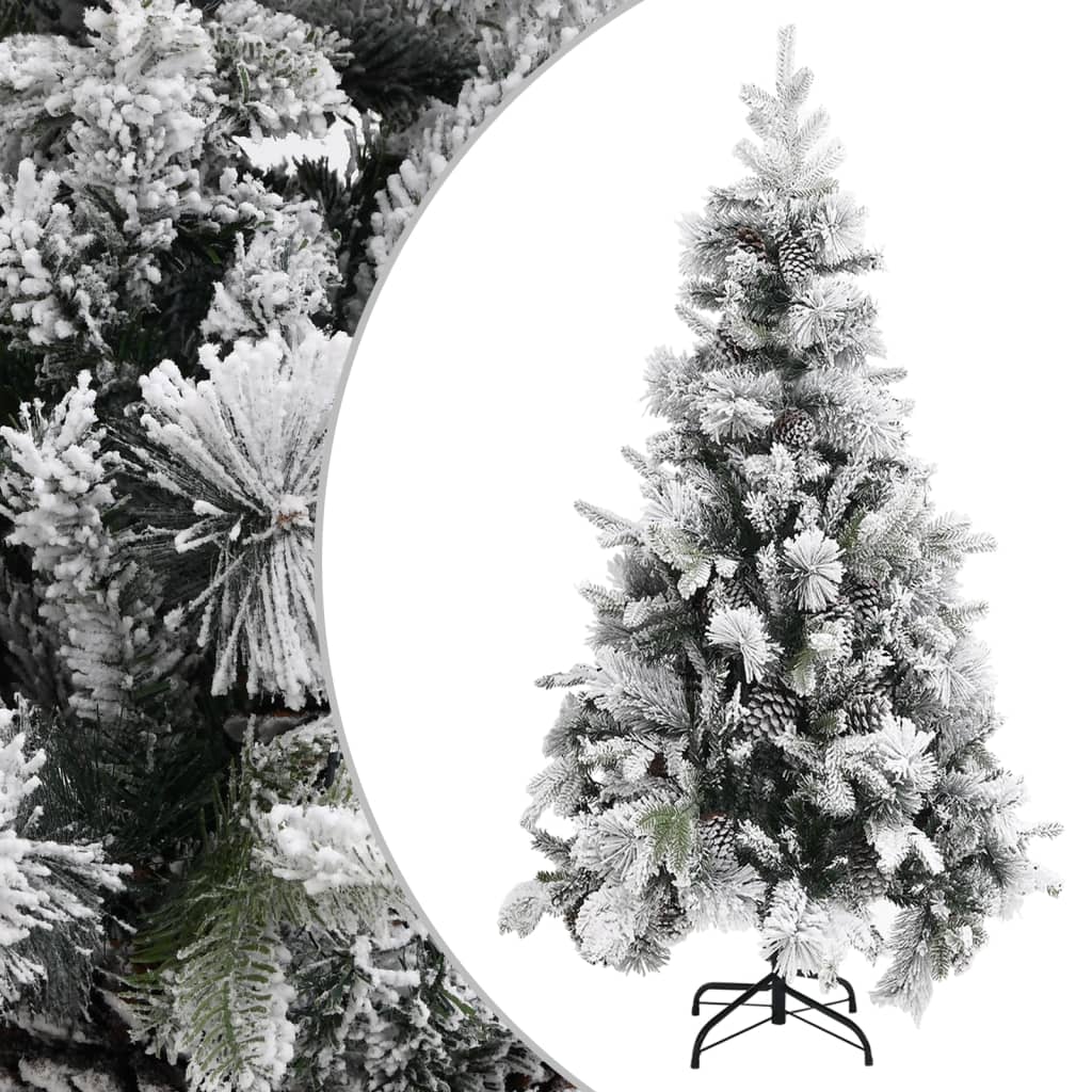 Faune Christmas Tree with Flocked Snow and Cones 225cm PVC and PE