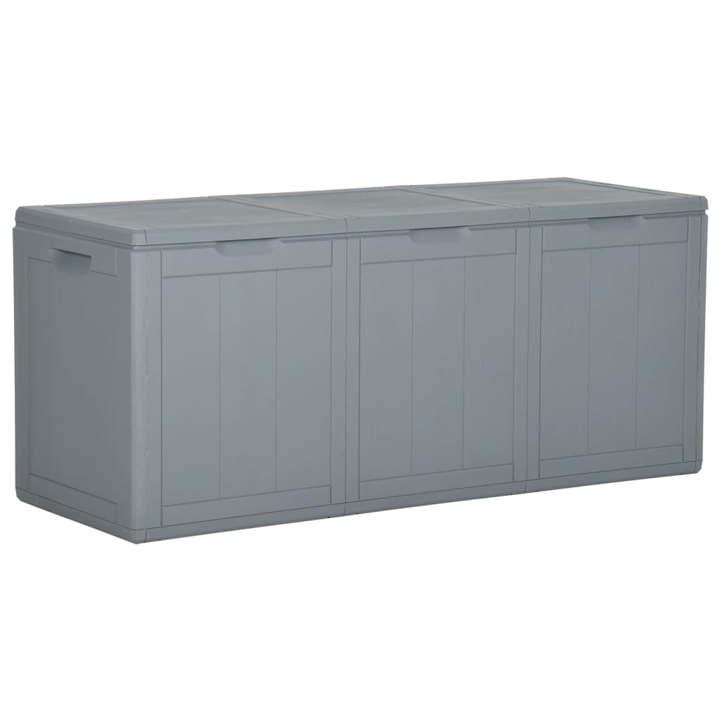 Garden Storage Box 270L Grey PP Rattan