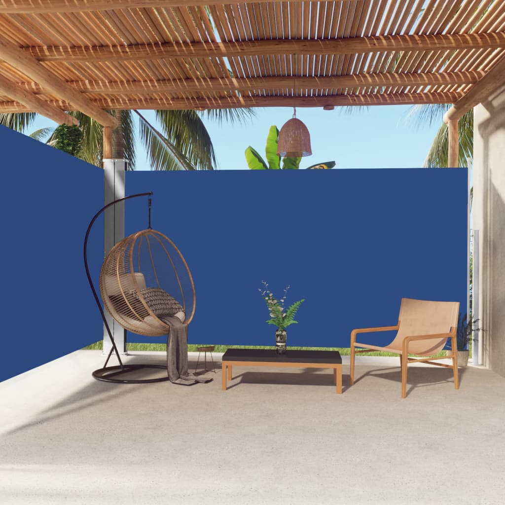 Retractable Side Awning Blue 200x600 cm