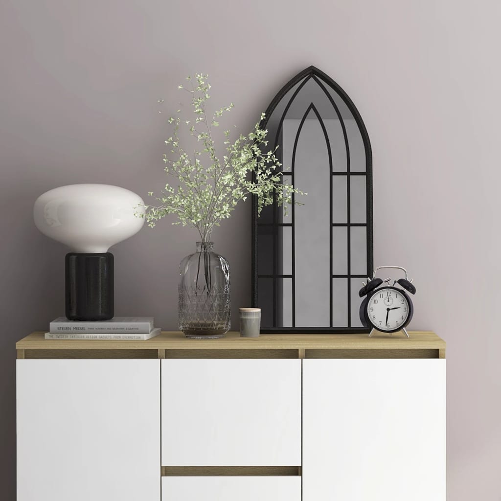 Mirror Black 70x30cm Iron for Indoor Use
