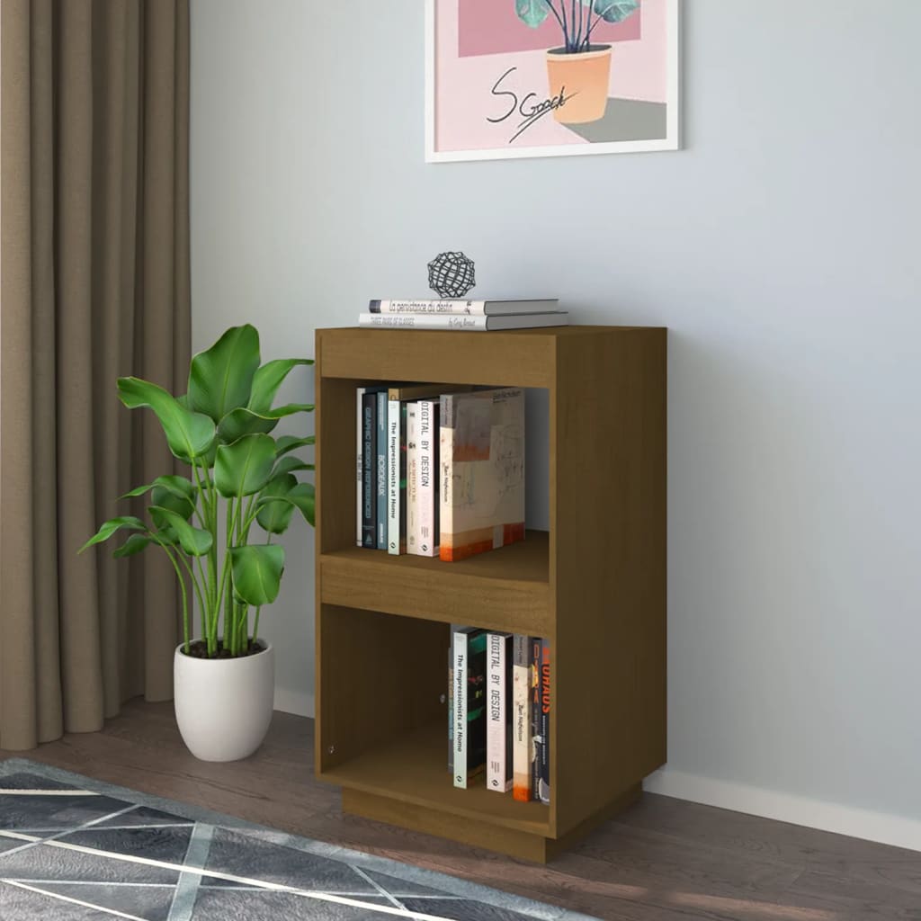 Book Cabine Honey Brown 40x35x71 cm Solid Pinewood