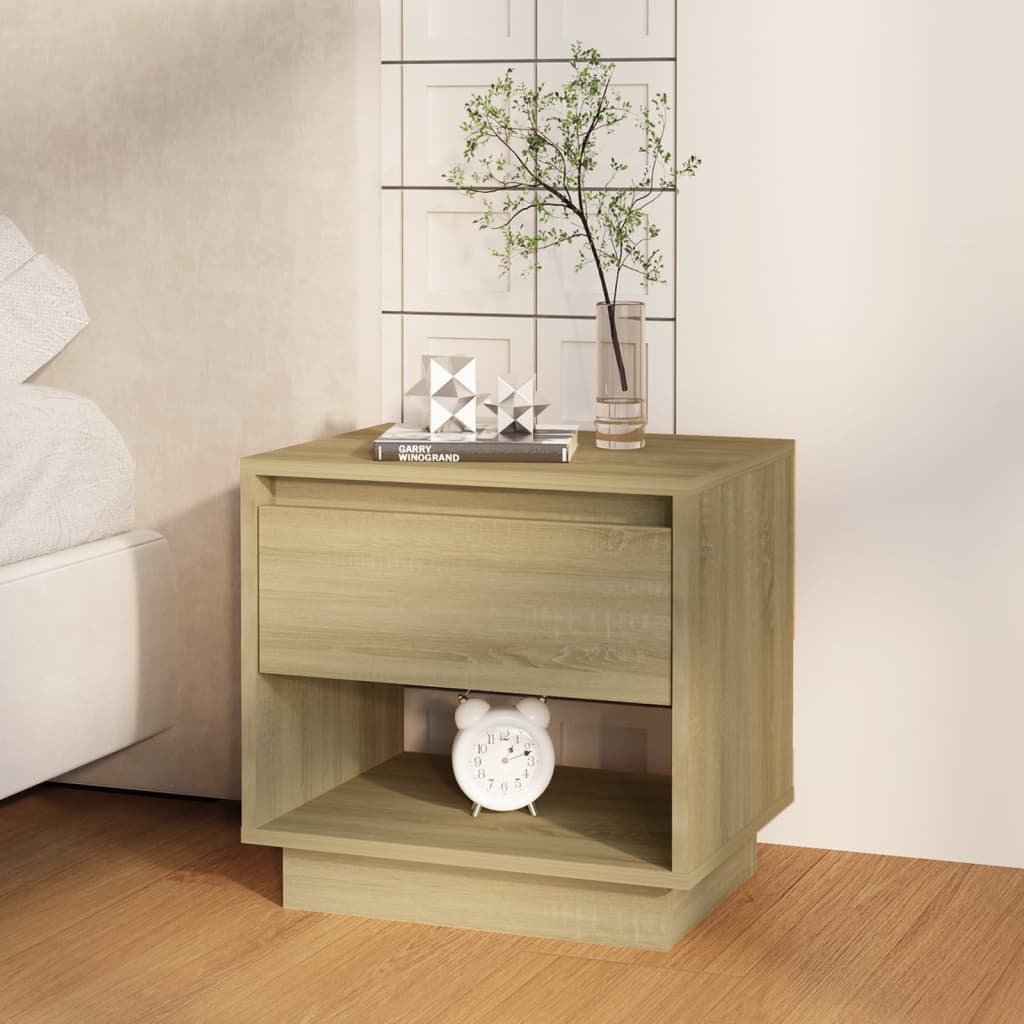 Bedside Table - FREMONT Nightstand Sonoma Oak 45cm