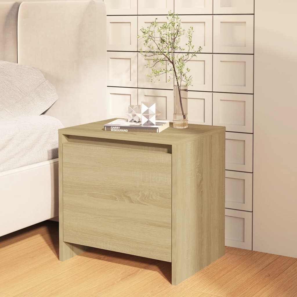 Bedside Table - FRESNO Nightstand Sonoma Oak 45cm