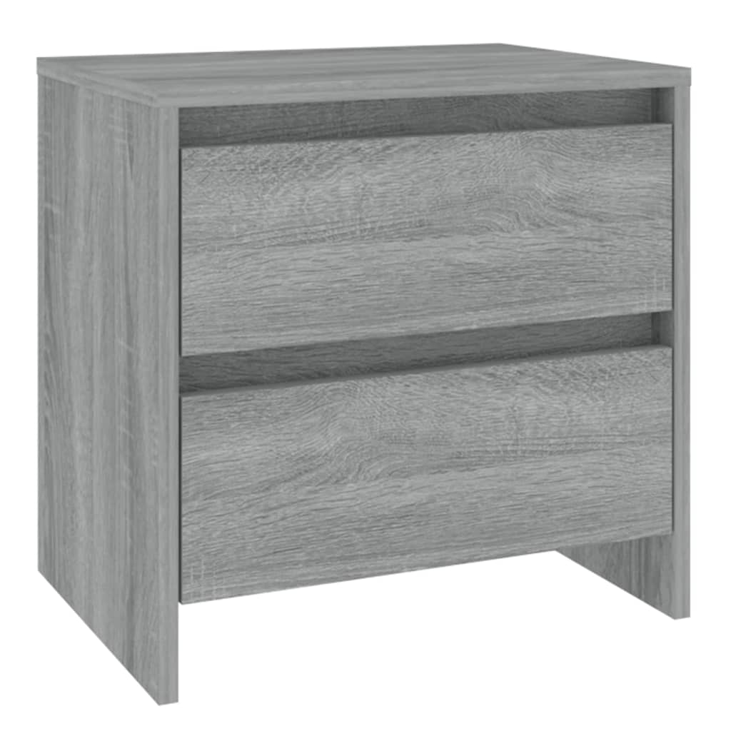 Bedside Table - GREENWOOD Nightstand Grey Sonoma 45cm